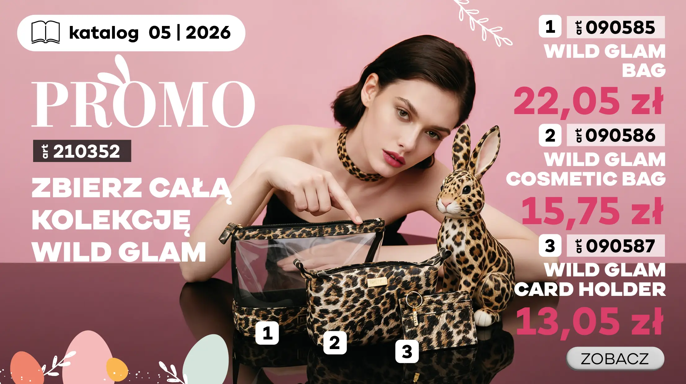 Składaj zamówienia w kategoriach Face, Body i Make Up, zbieraj wszystkie trzy akcesoria w specjalnej cenie i stwórz swój odważny, drapieżny Wild look